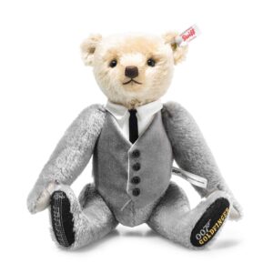 Steiff 007637 - James Bond Goldfinger 60. Jubiläum Teddybär mit Musikwerk "traditionelles Sammlerstück"