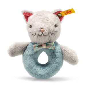 Steiff 241116 - Greifring mit Rassel Blossom Babies Katze